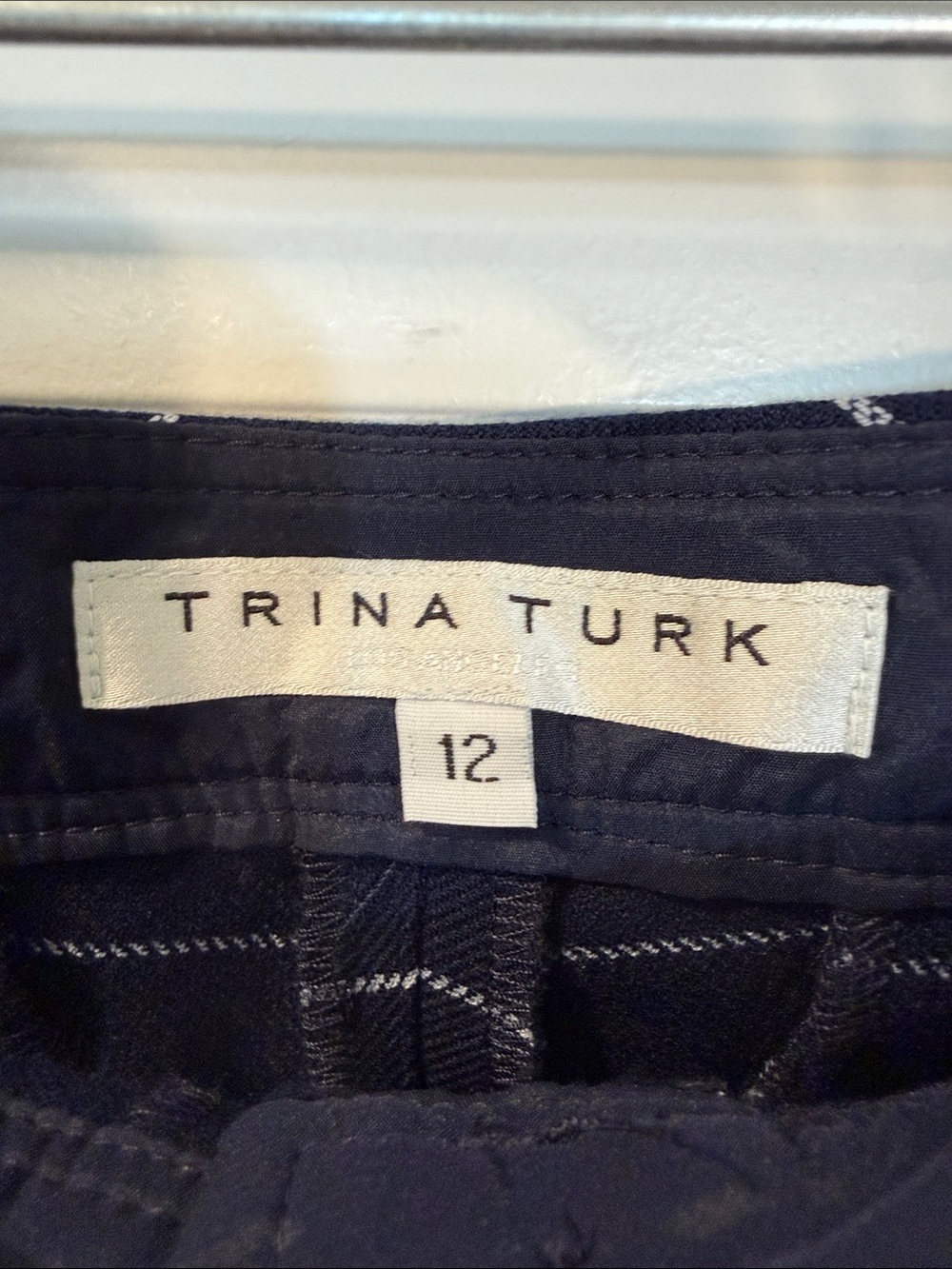 Trina Turk Elian Windowpane Pant 12 - Picture 5 of 8